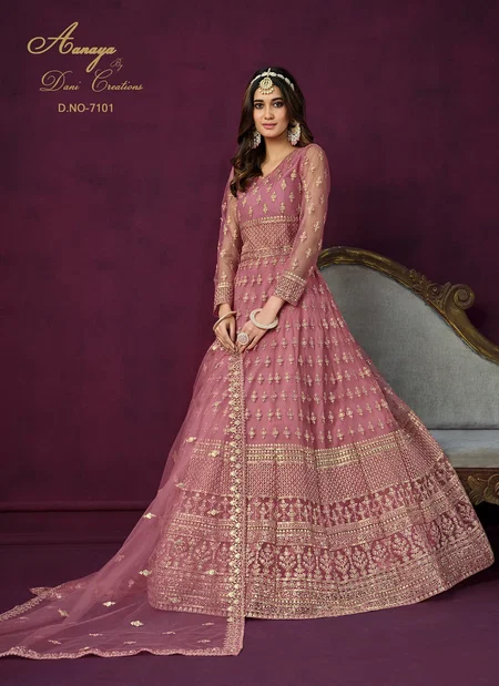 Baby Pink Colour Aanaya Vol 171 By Dani Net Gown